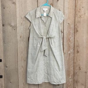 Motherhood button down twist drape shirt dot M